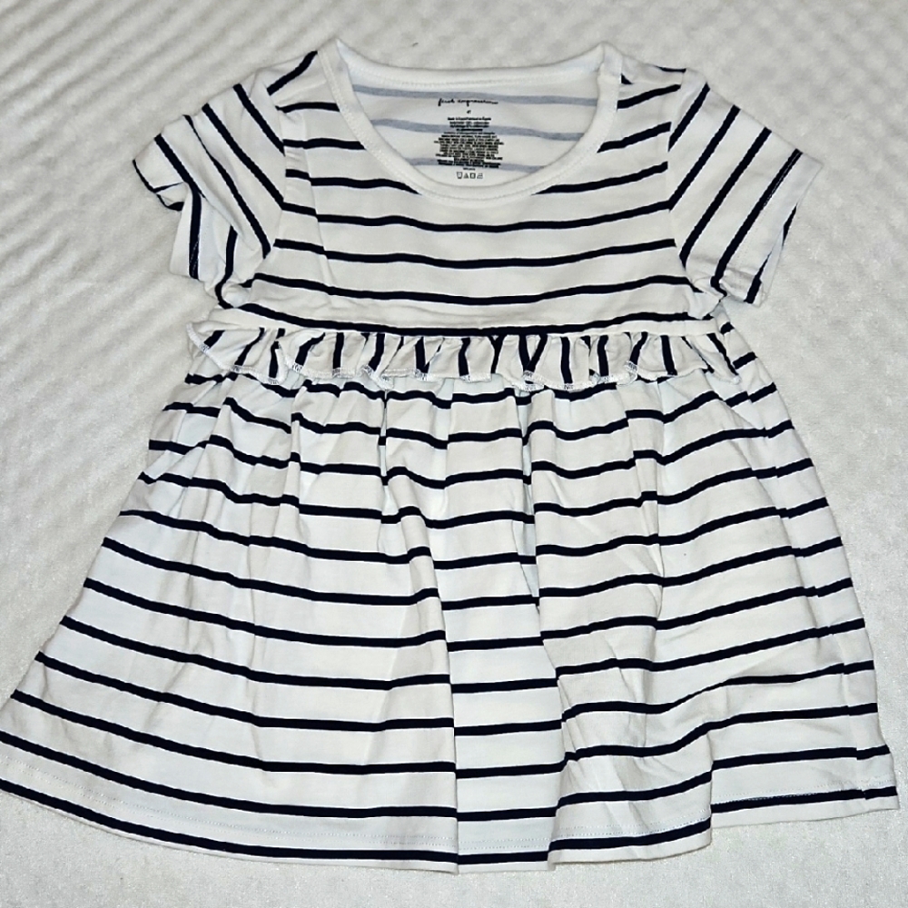 First Impressions Black and White Striped Top